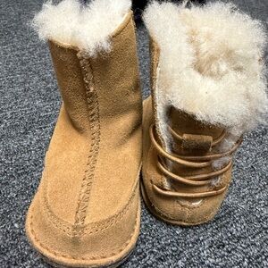 Baby Ugg Tan Suede Shearling Boots